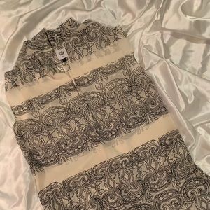 CAbi sheer Tunic Blouse size XS.